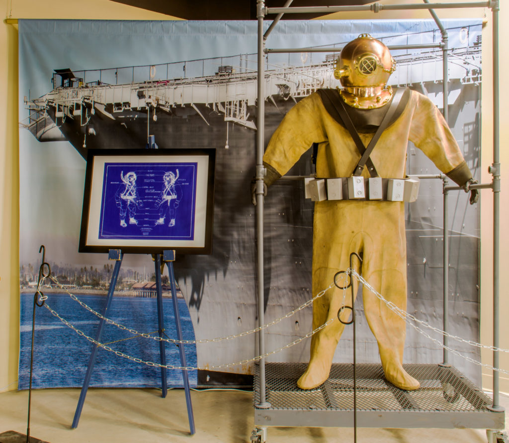 Navy Divers Exhibit at Silversides Museum
