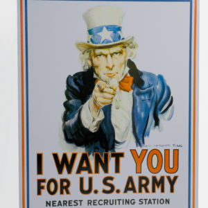 Metal Uncle Sam Poster 12.5" x 16"