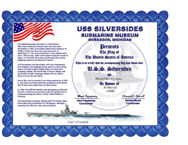 Fly a Flag Certificate